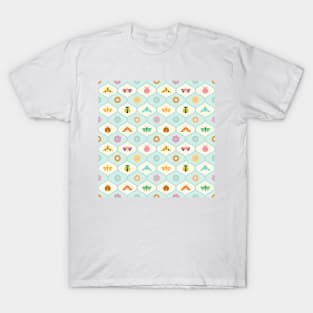 Retro colorful flowers and bugs T-Shirt